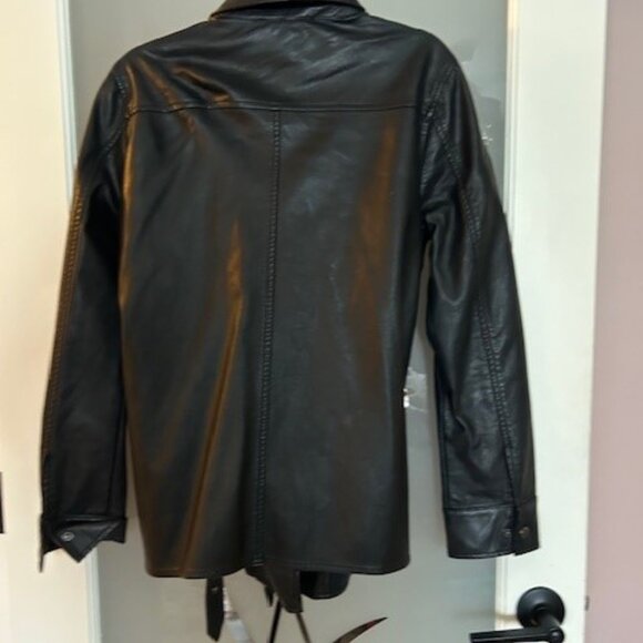 Black Faux Leather Jacket - Picture 4 of 5